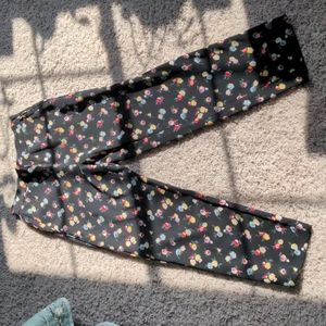 Ann Taylor Petite Winter Floral Easy Pants